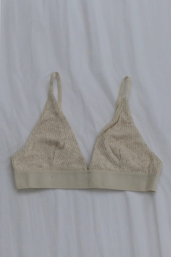 BASERANGE Bamboo fiber and cotton without steel ring wide edge bra series collection soft underwear France BAS-BRTR-VI-AU24-UNDYED BRTR1